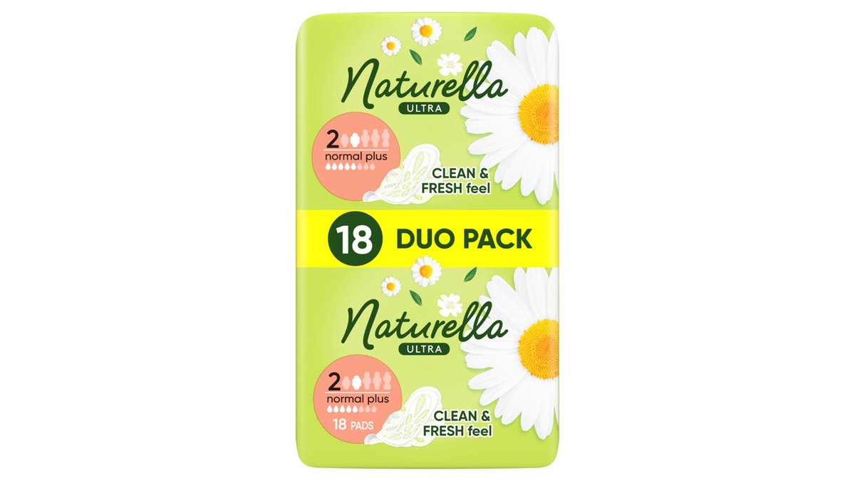 Naturella Ultra, Velikost 2 Normal Plus, Vložky S Křidélky, 18