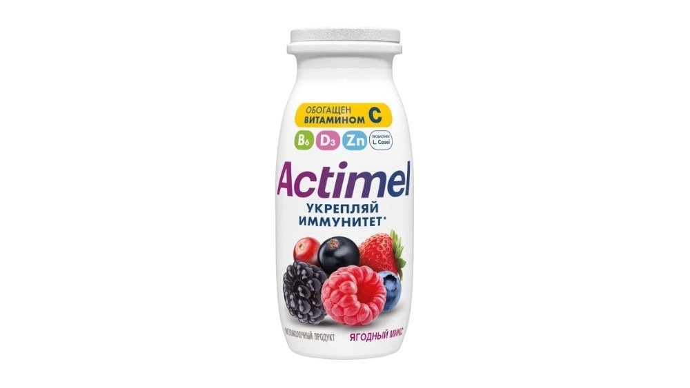 Йогурт DANONE Актимель Ягодный Микс 95г