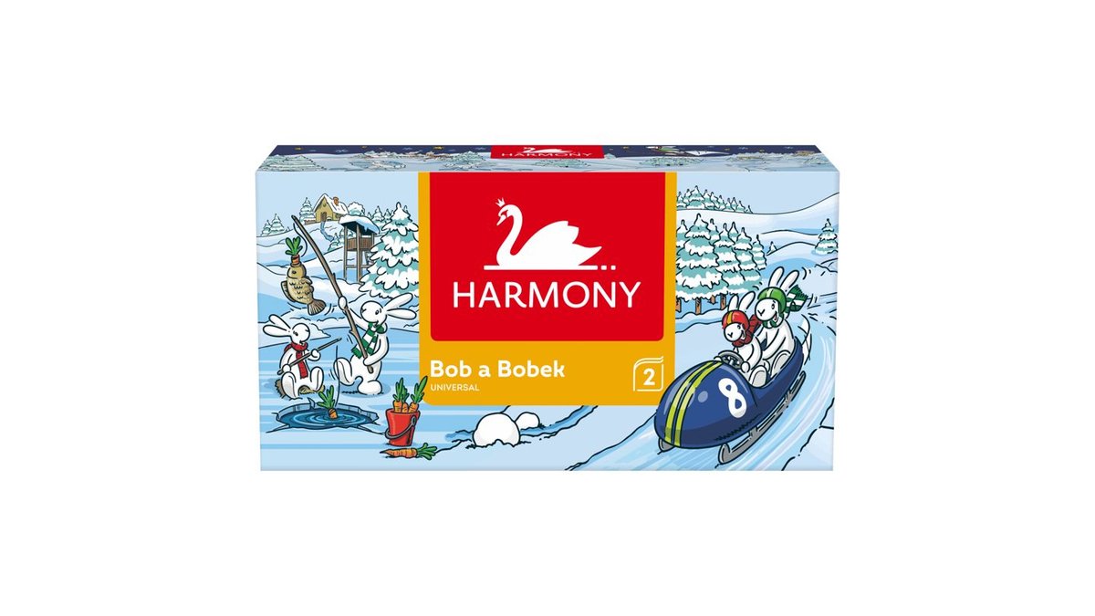 Harmony Bob a Bobek kozmetické utierky 2 vrstvy 150 ks