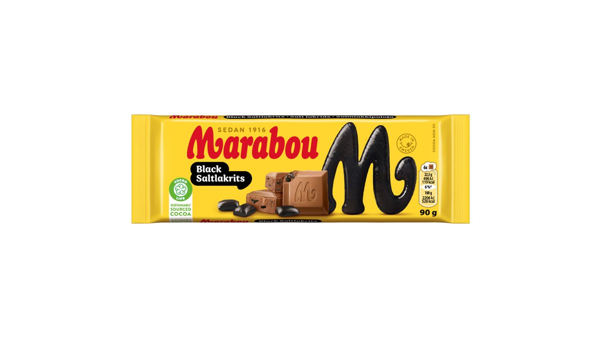 Marabou Black saltlakrits suklaalevy 90g