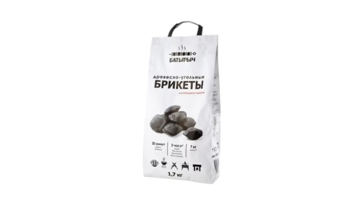 Брикеты Батырыч древесно-угольные для розжига 2.5 кг