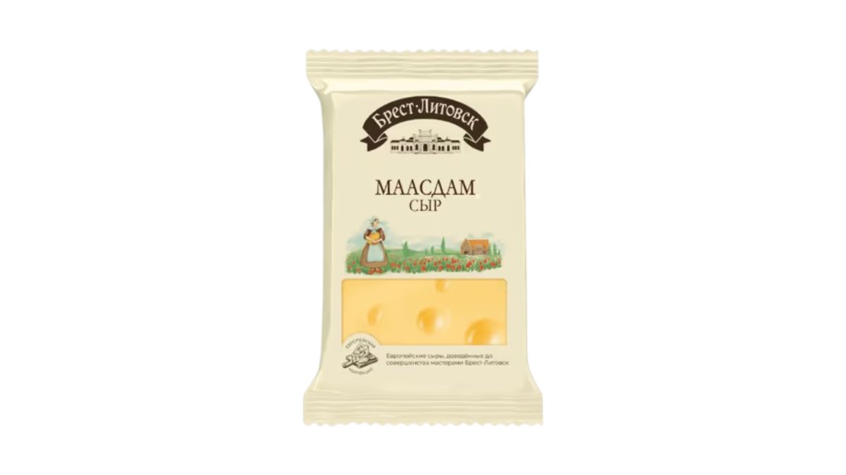 Сыр Брест-Литовск маасдам 45 % 200 г