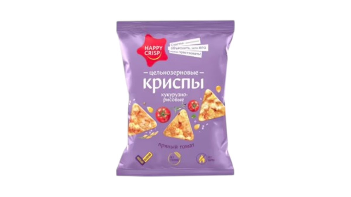 Криспы Happy Crisp кукурузно-рисовые пряный томат 50 г