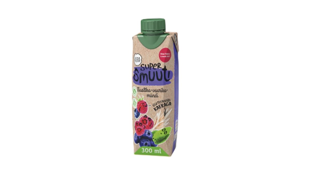 Supersmuuti Aura mustika-vaarika-mündi 0,3l