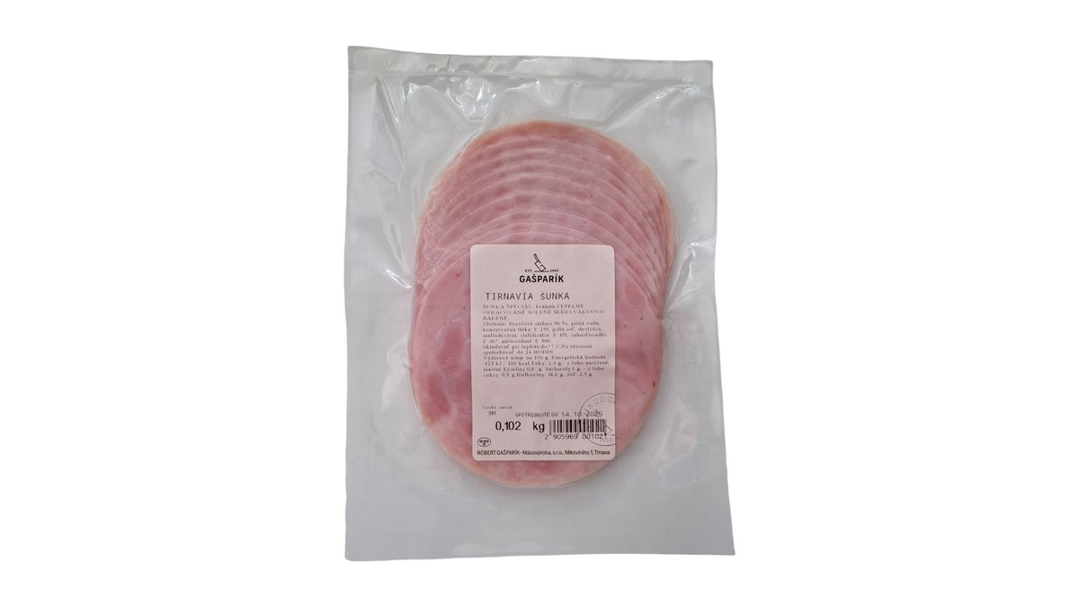 Gašparík Tirnavia šunka 98%, 100 g