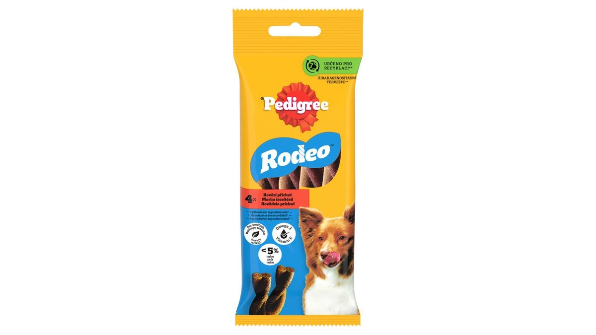 Pedigree Rodeo Hovädzia príchuť 4 ks 70 g