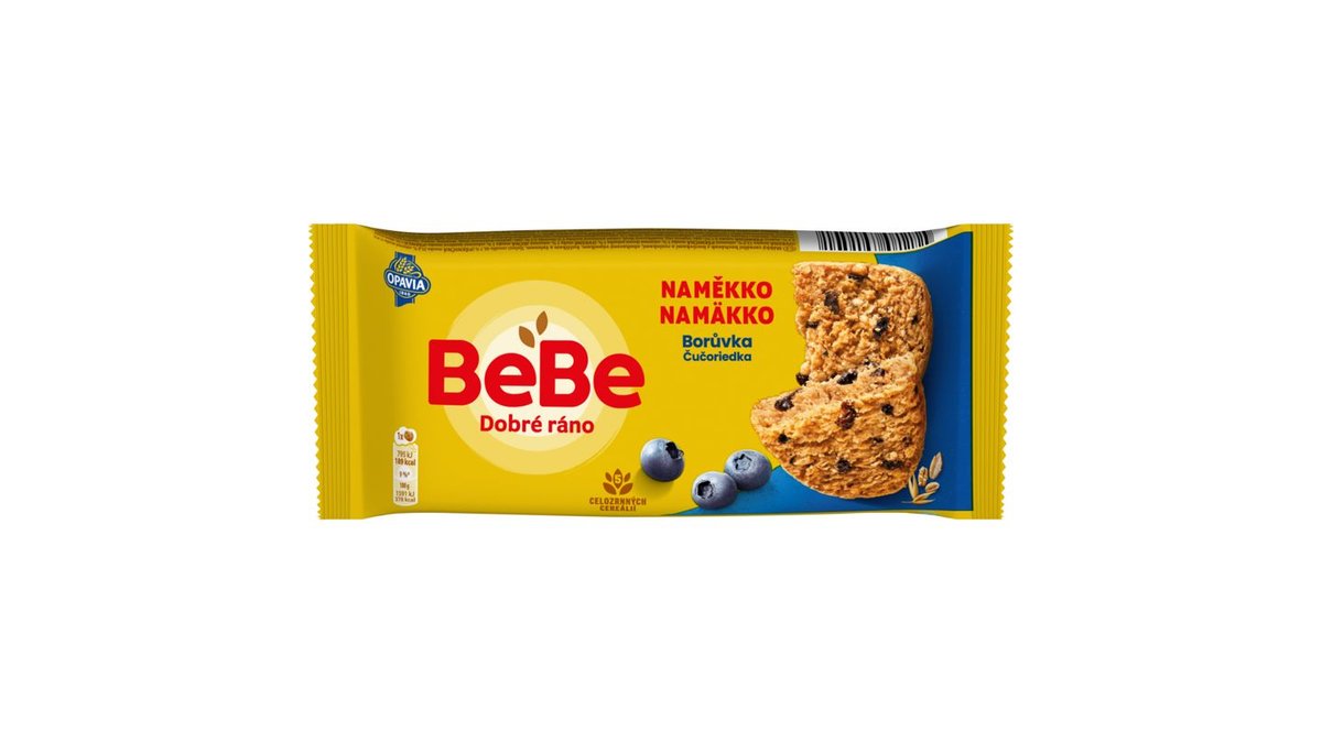 Opavia BeBe Dobré ráno borůvka sušenky s 5 celozrnnými cereáliemi balení 50 g