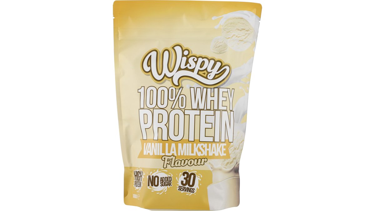 Proteinpulver m. smag af vaniljemilkshake, Wispy