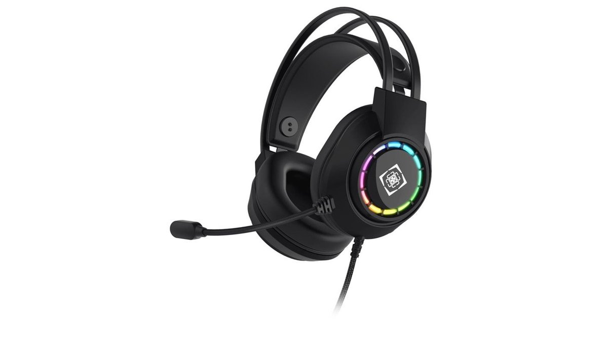 DH220 USB-gamingheadset med RGB, sort, Deltaco