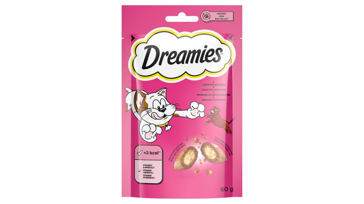 Dreamies S lákavým hovězím 60g