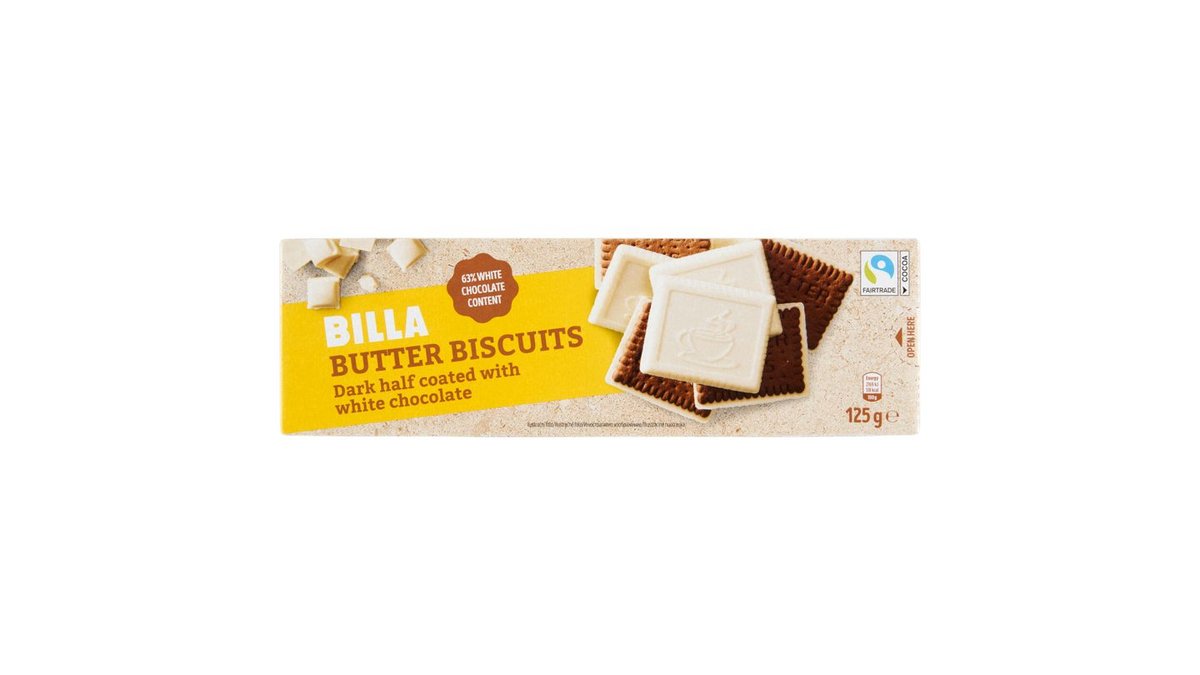 BILLA MÁSLOVÉ SUŠENKY S BÍLOU ČOKOLÁDOU 125G