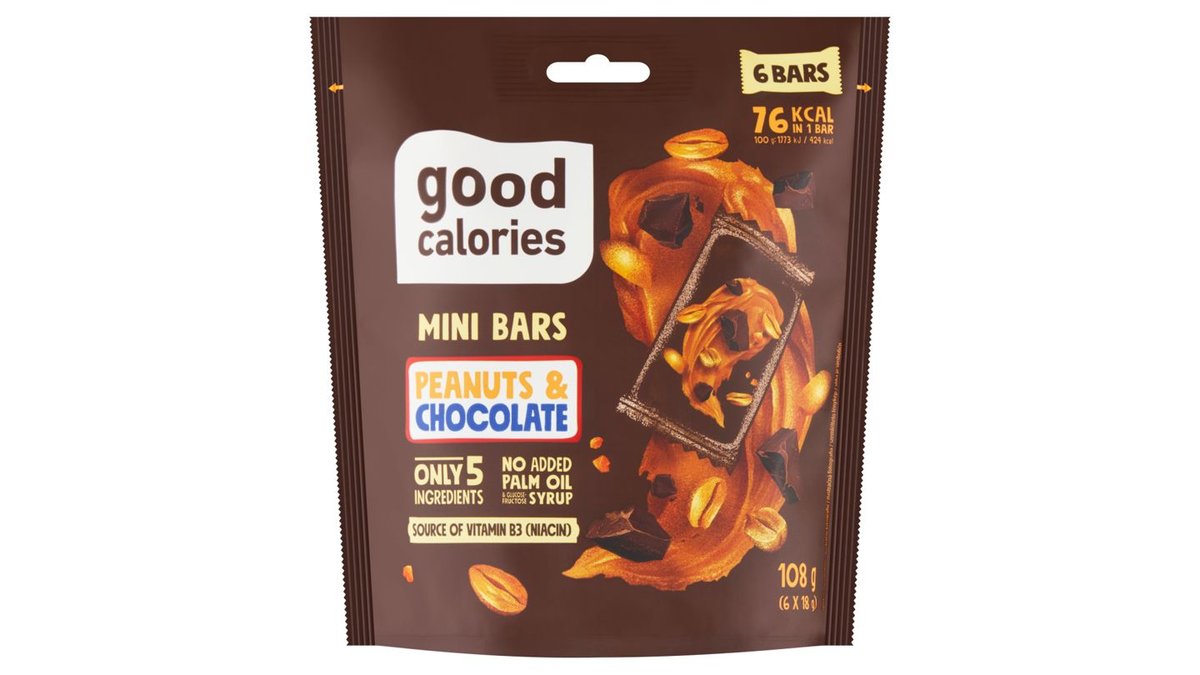 Good Calories Datľová tyčinka s arašidmi a čokoládou 6 x 18 g (108 g)