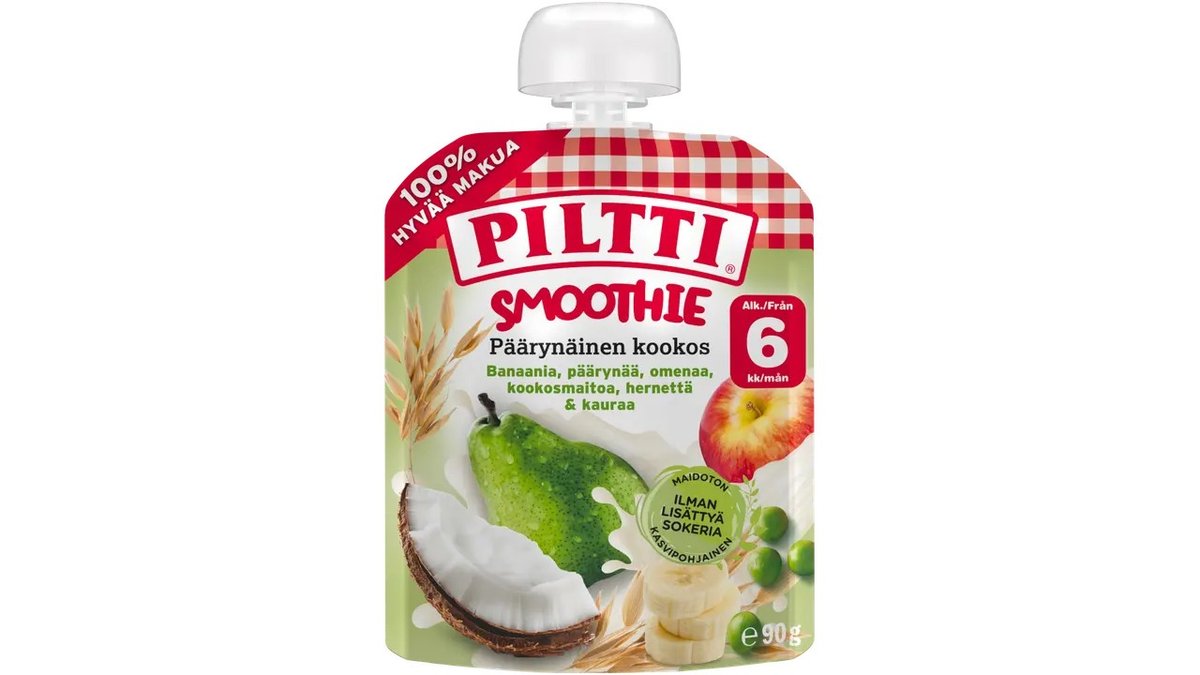 Piltti Smoothie Päärynäinen kookos 6kk annospussi 90g