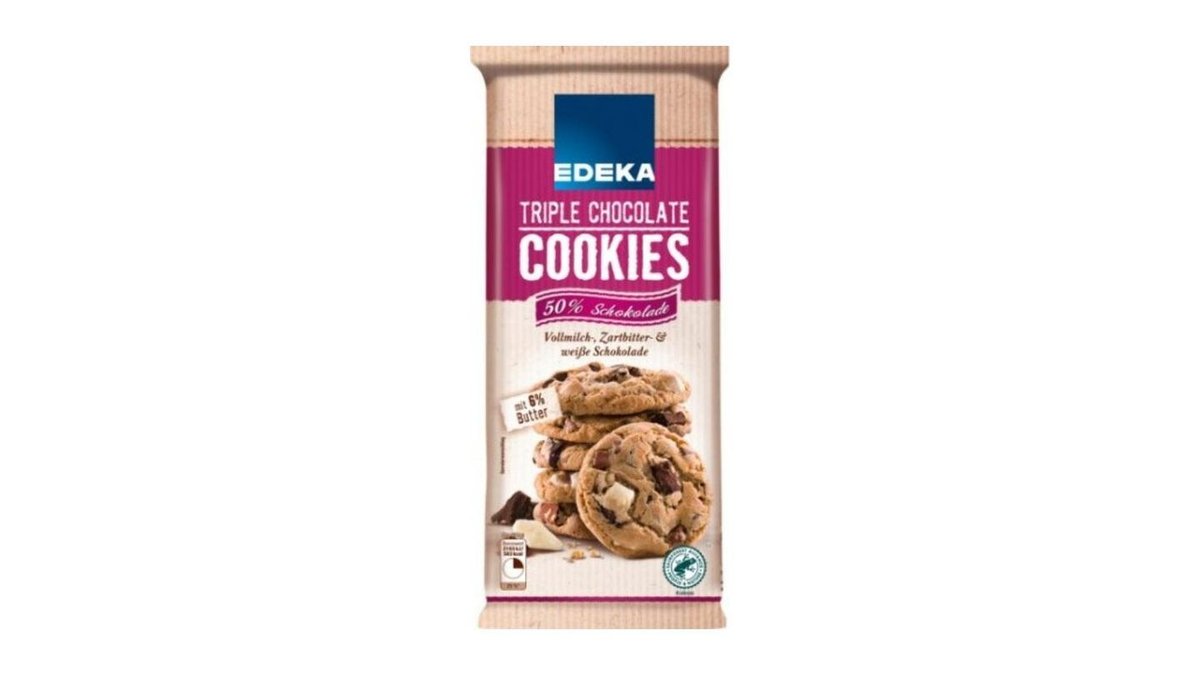 EDEKA Herzstücke Cookies Triple Chocolate, 200 g | EDEKA Kipping ...