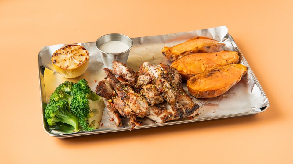 Charcoal chicken thigh