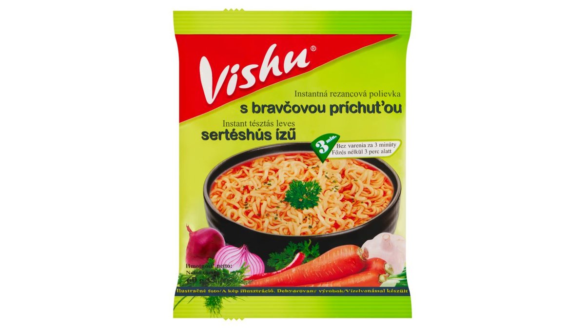 Vishu Instantná rezancová polievka s bravčovou príchuťou 60 g