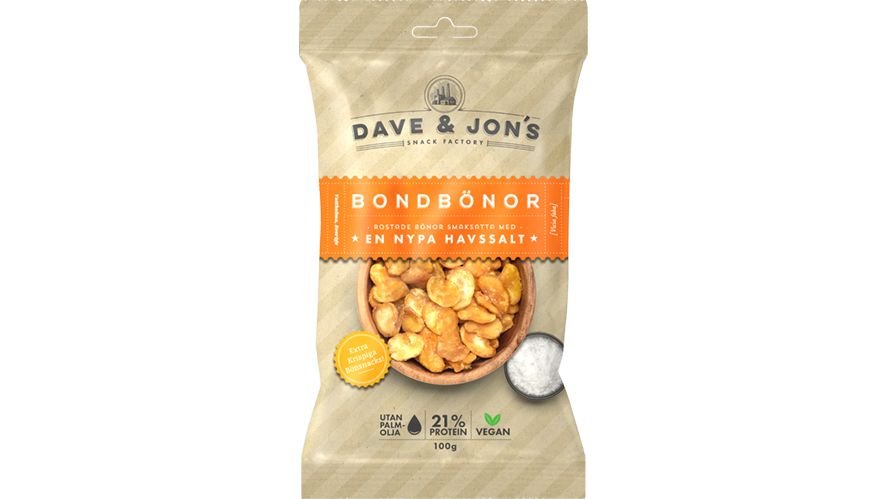 Dave & Jon's Bondbönor Havssalt, 100 g