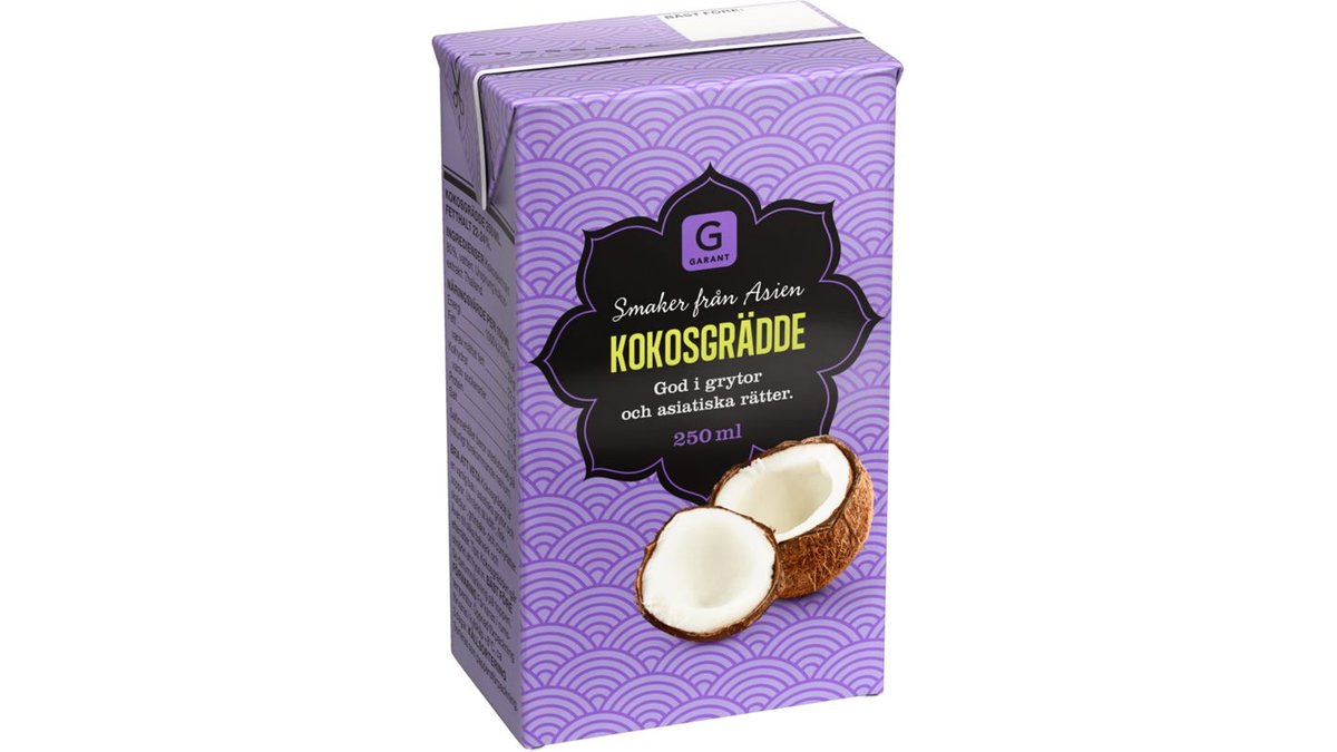 Garant Kokosgrädde 22%, 250 ml