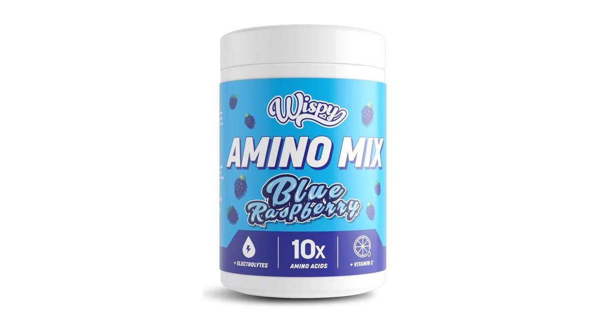 Amino mix m. blå hindbærsmag, Wispy