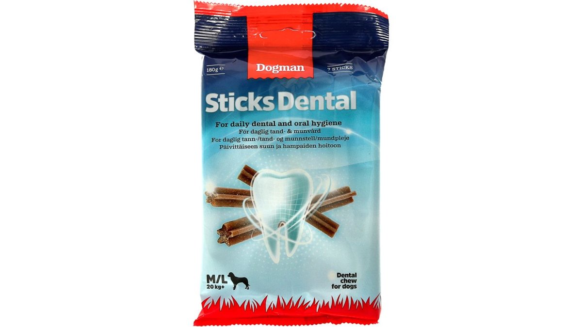 Dogman Hundsnacks Dental Sticks M/L 7 st, 180 g