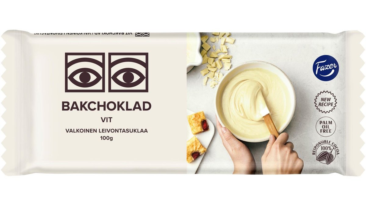Fazer Bakchoklad Vit, 100 g