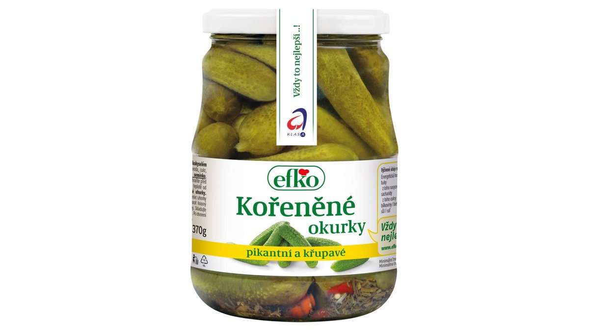 efko Kořeněné okurky 670g