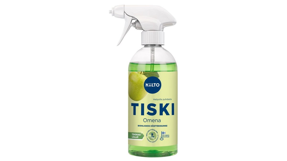 Kiilto biohajoava suihkutettava käsitiskiaine Omena 475 ml