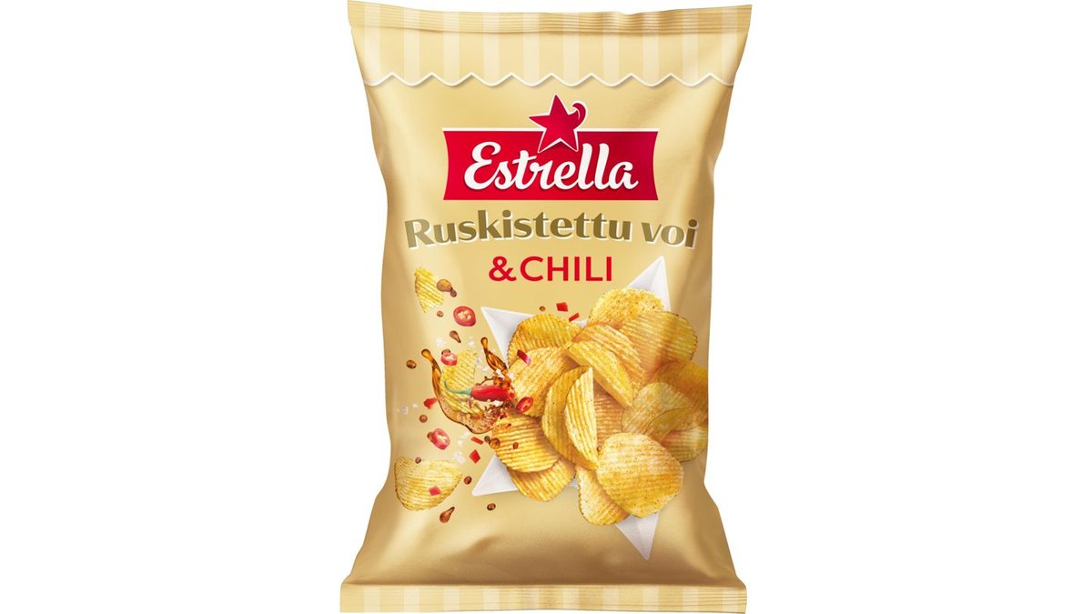 Estrella Ruskistettu voi & Chili sipsi 275g