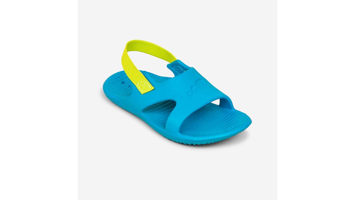 Papuci înot Piscină SLAP 100 BASIC Albastru-Verde Copii | Decathlon ...
