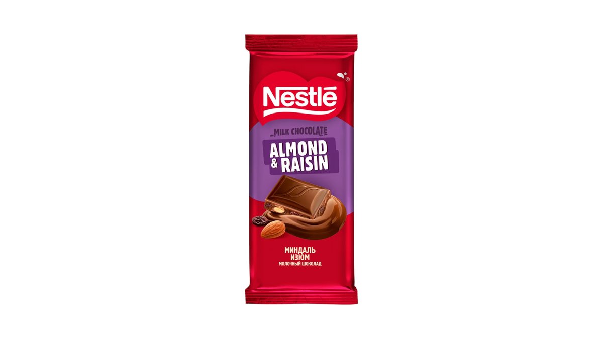 Шоколад Nestle Миндаль и Изюм 75 г