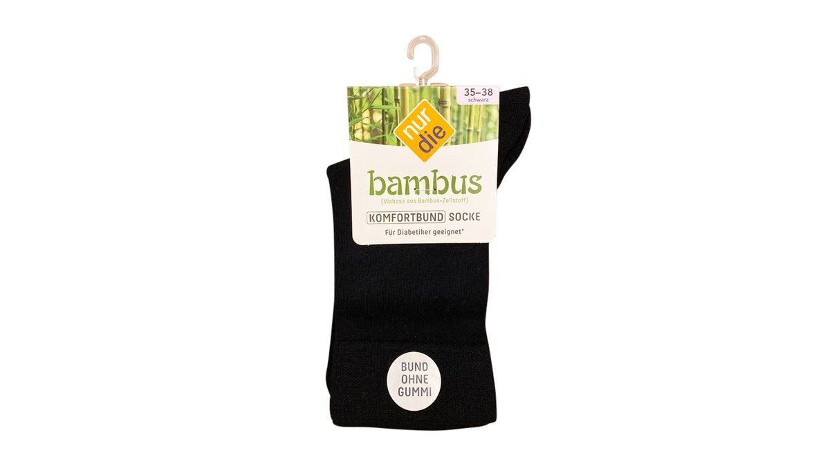 Nur Die Bambus Komfort-Socken schwarz Grsse 35-38, 2 Paar | EDEKA Theresie  | Wolt