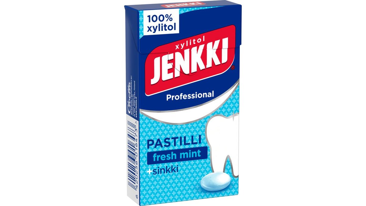 Jenkki Professional Fresh mint +sinkki täysksylitolipastilli 34g