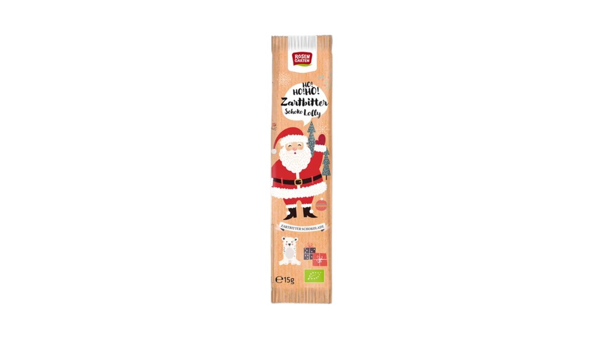 Santa Claus BIO Lolly Dark Chocolate 15g Rosen Garten | All Organic ...