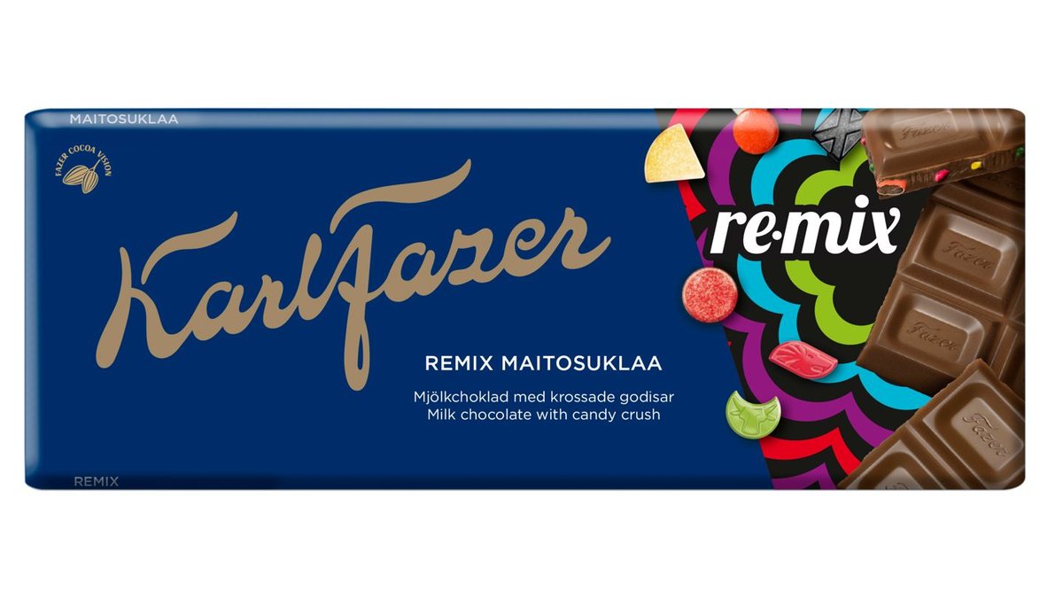 Karl Fazer Re-Mix suklaalevy 180 g