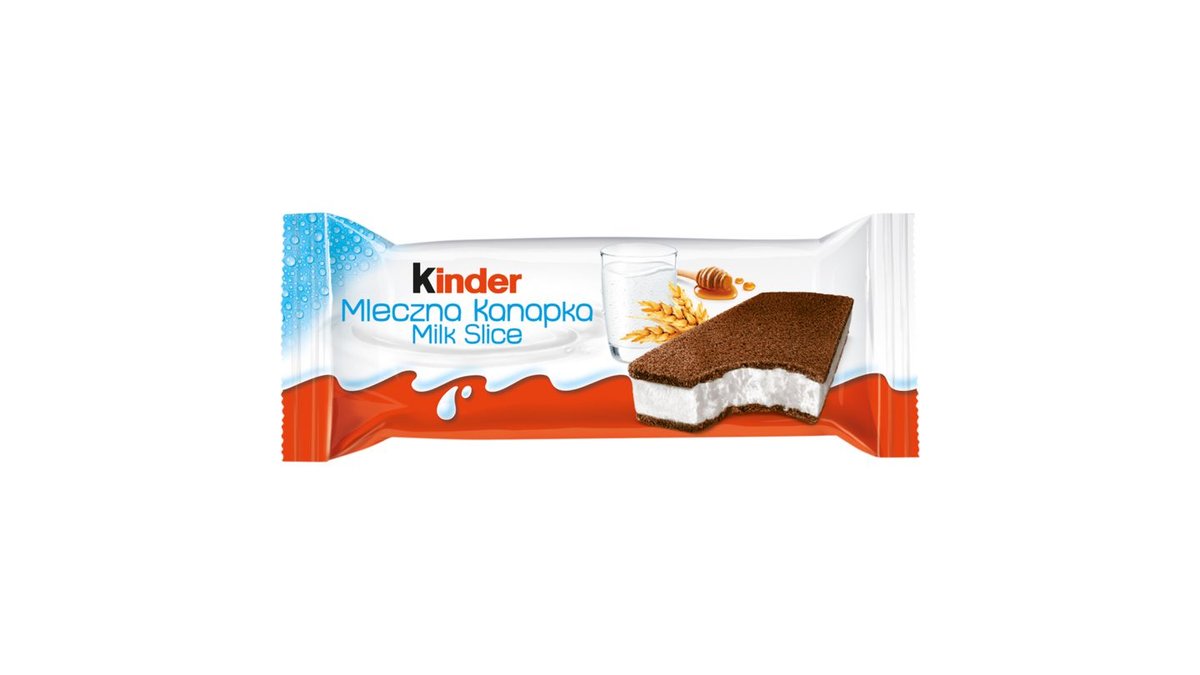 Ferrero Kinder Mleczna Kanapka biszkopt z mlecznym nadzieniem, 28 g