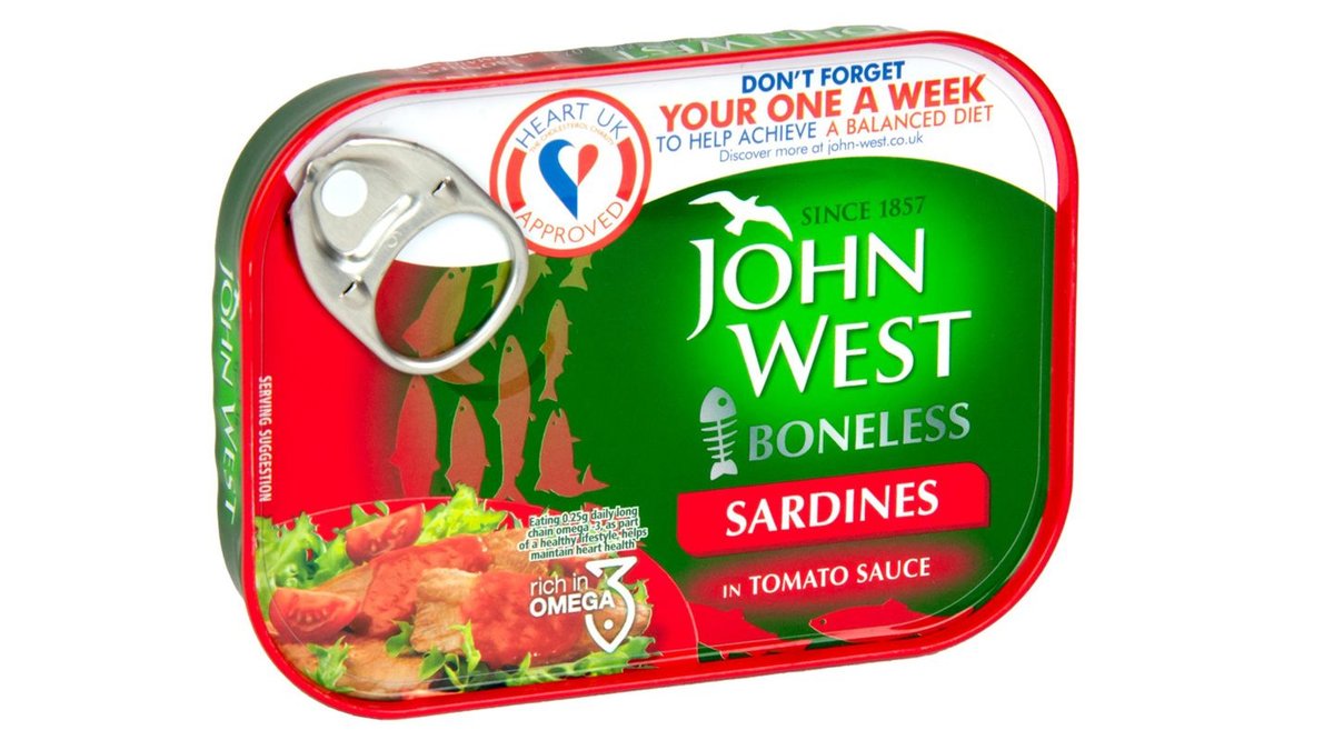 John West Ruodottomia sardiineja tomaattikastikkeessa 95g