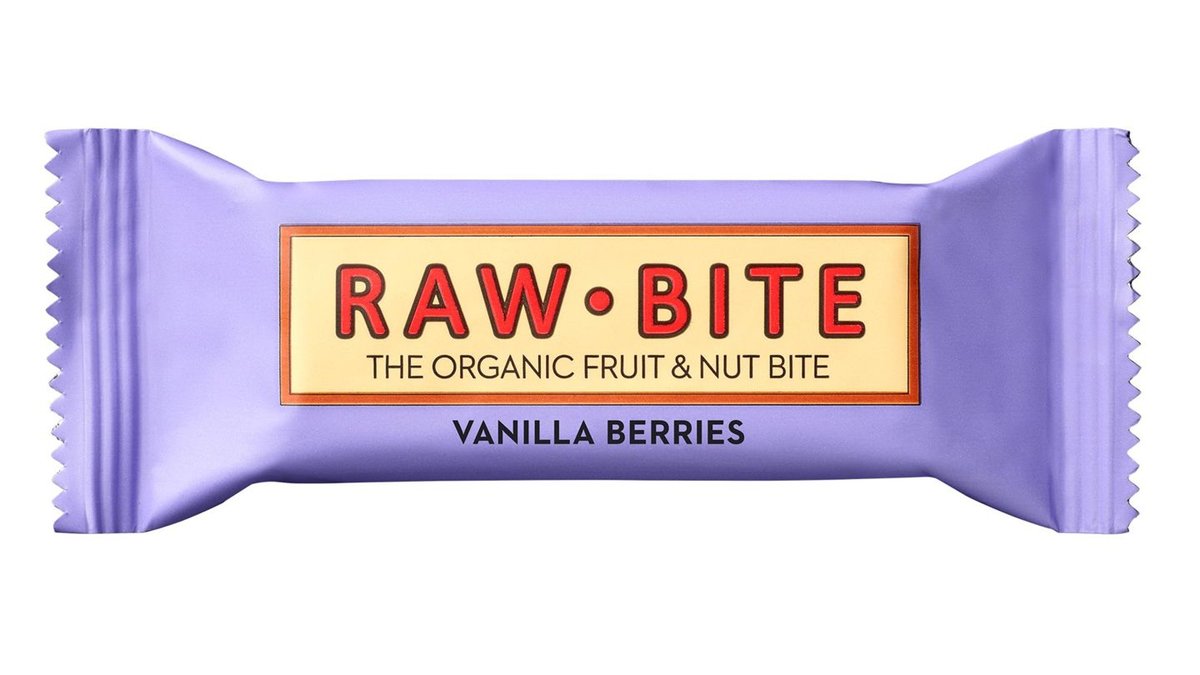 Rawbite Vanilla Berries hedelmä-pähkinäpatukka 50g