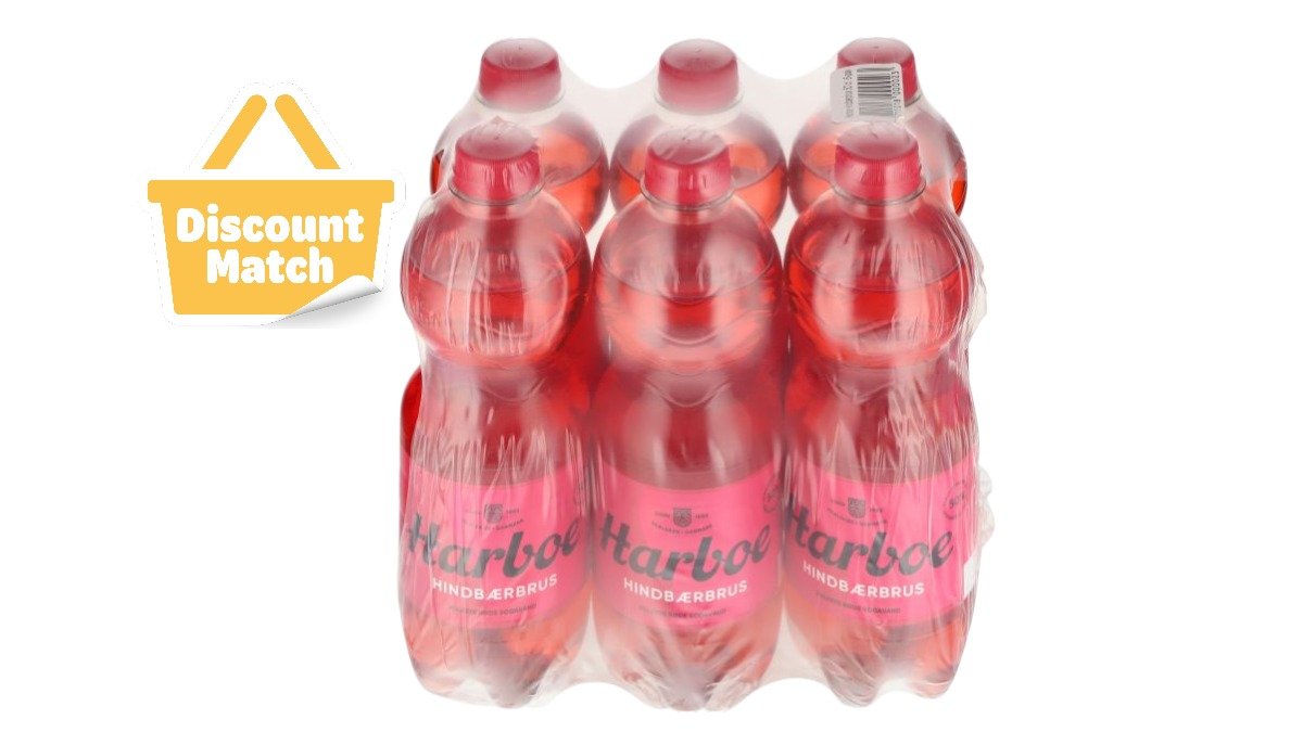 Hindbær Brus 6 x 0,5 l, Harboe