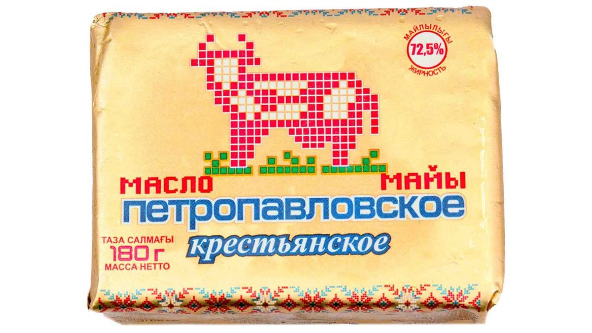 Масло петропавловское 180гр крестьянское 72,5%