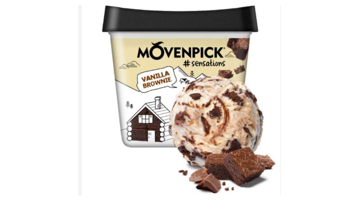 Мороженое Movenpick vanilla brownie 900 мл пл/кор