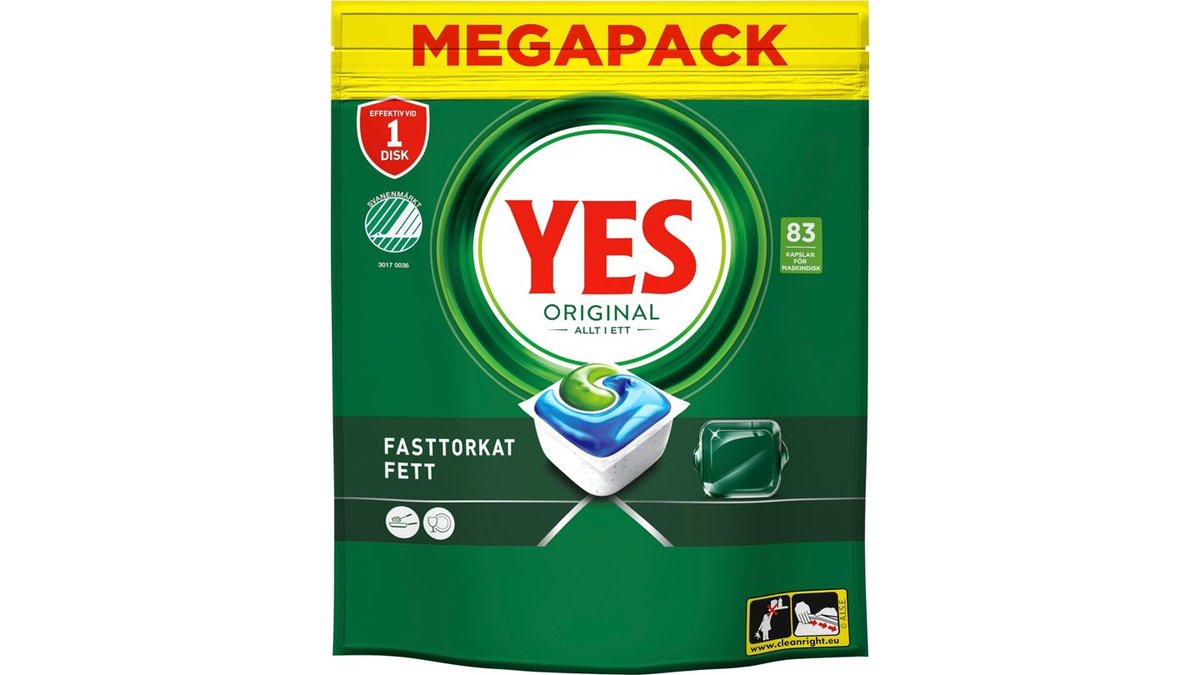 Yes Maskindiskmedel Original, 83 st