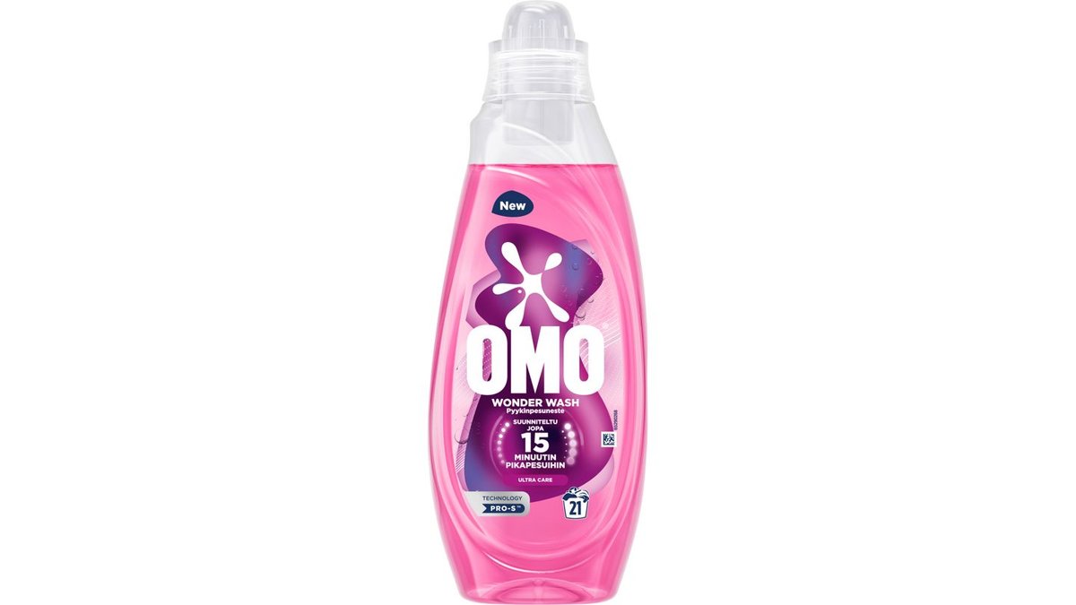Omo Wonder Wash Ultra Care pyykinpesuneste pikapesuohjelmille 840ml