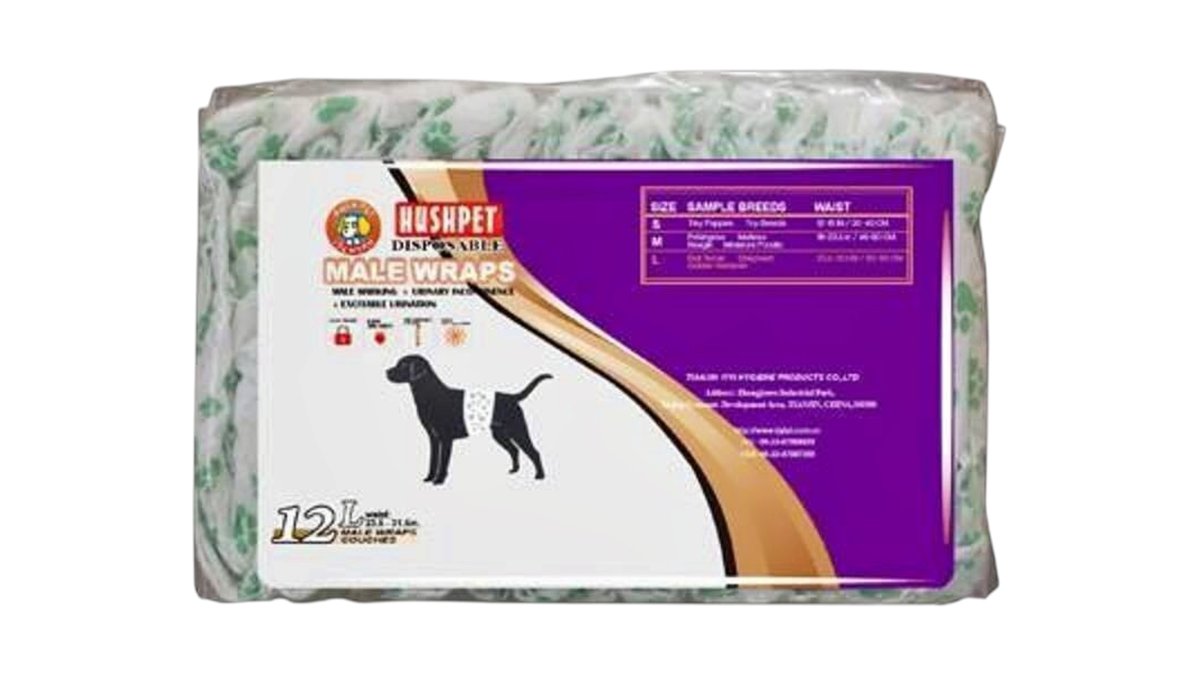 Hushpet Male Wrap Diapers Large