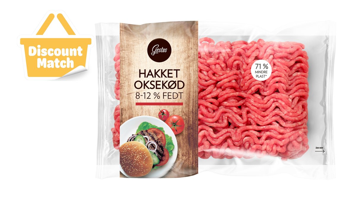 Hakket oksekød 8-12%, Gestus