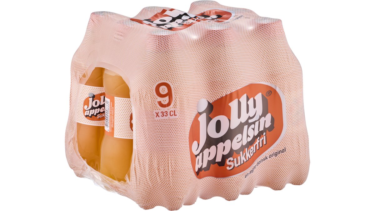 Jolly appelsin sukkerfri 9-pak (flaske) 2970 ml