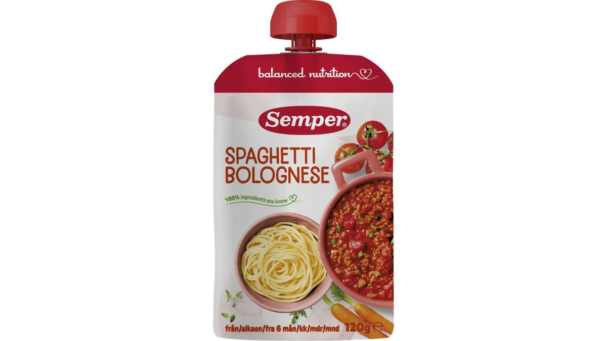 Babymad m. spaghetti bolognese, Semper