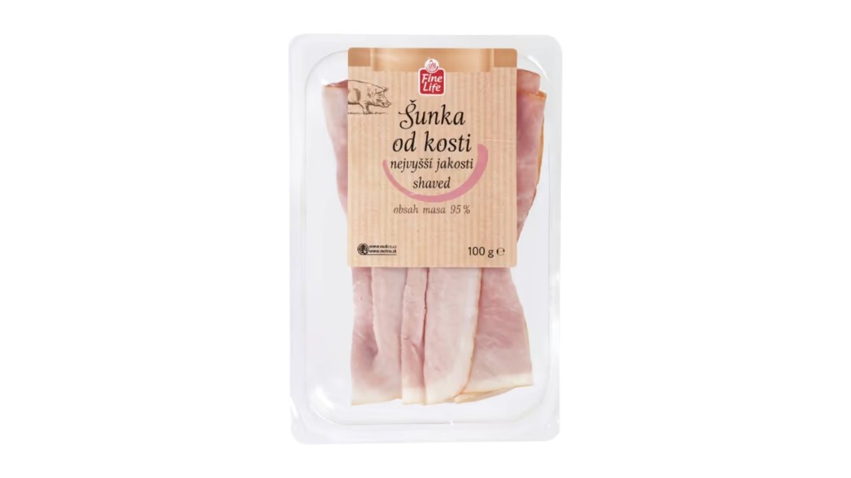 Fine Life Šunka od kosti 95%, shaved, 100 g