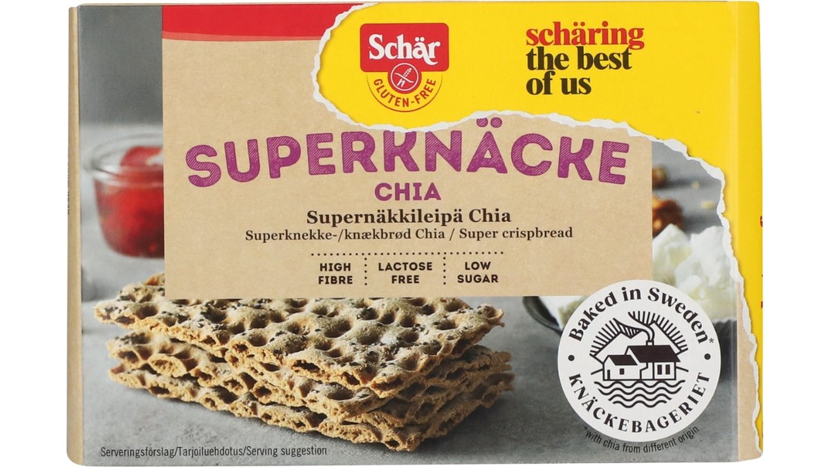 Schär Glf Knækbrød Chia 140G