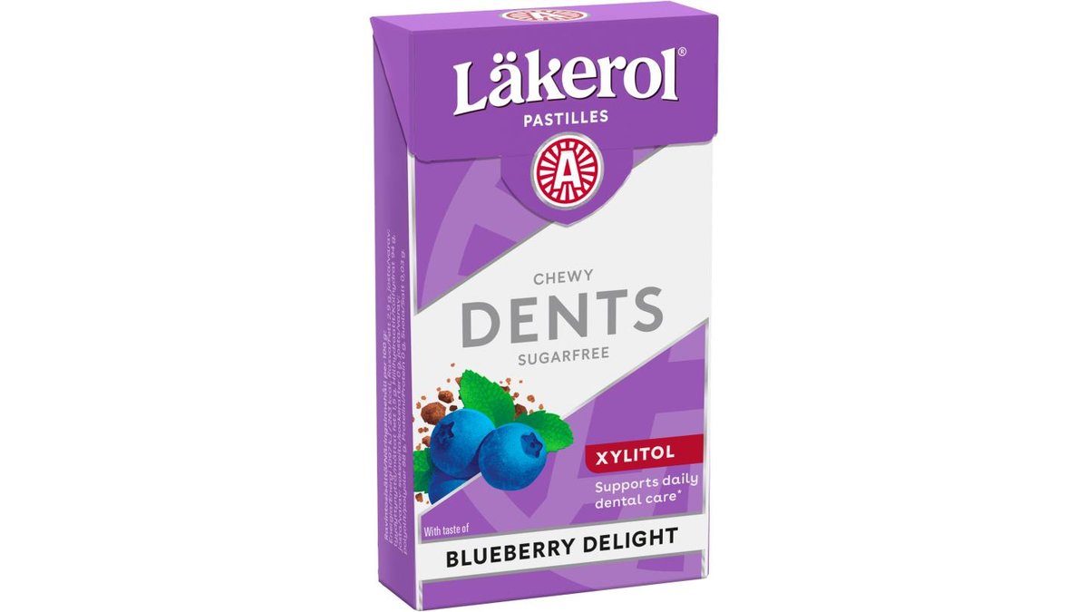 Läkerol Dents Blueberry Delight ksylitolipastilli 36g