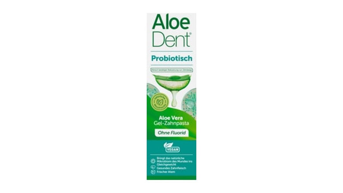 Aloe Dent Gel-Zahnpasta ohne Fluorid Probiotic Aloe Vera | Budni  Friedrichstrae | Wolt